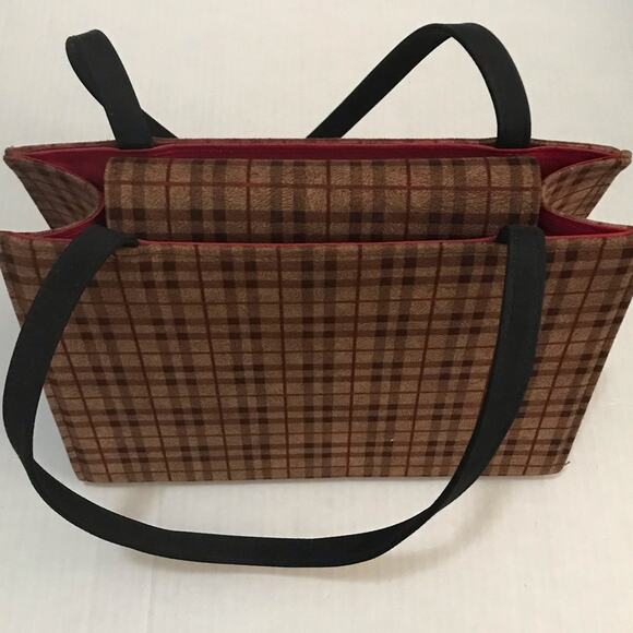 Plaid Pattern Shoulder Bag - Picture 2 of 9